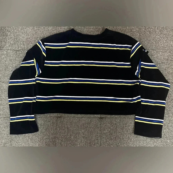 Alexander Wang Black and White Striped Long Sleeve Top - Picture 3 of 7